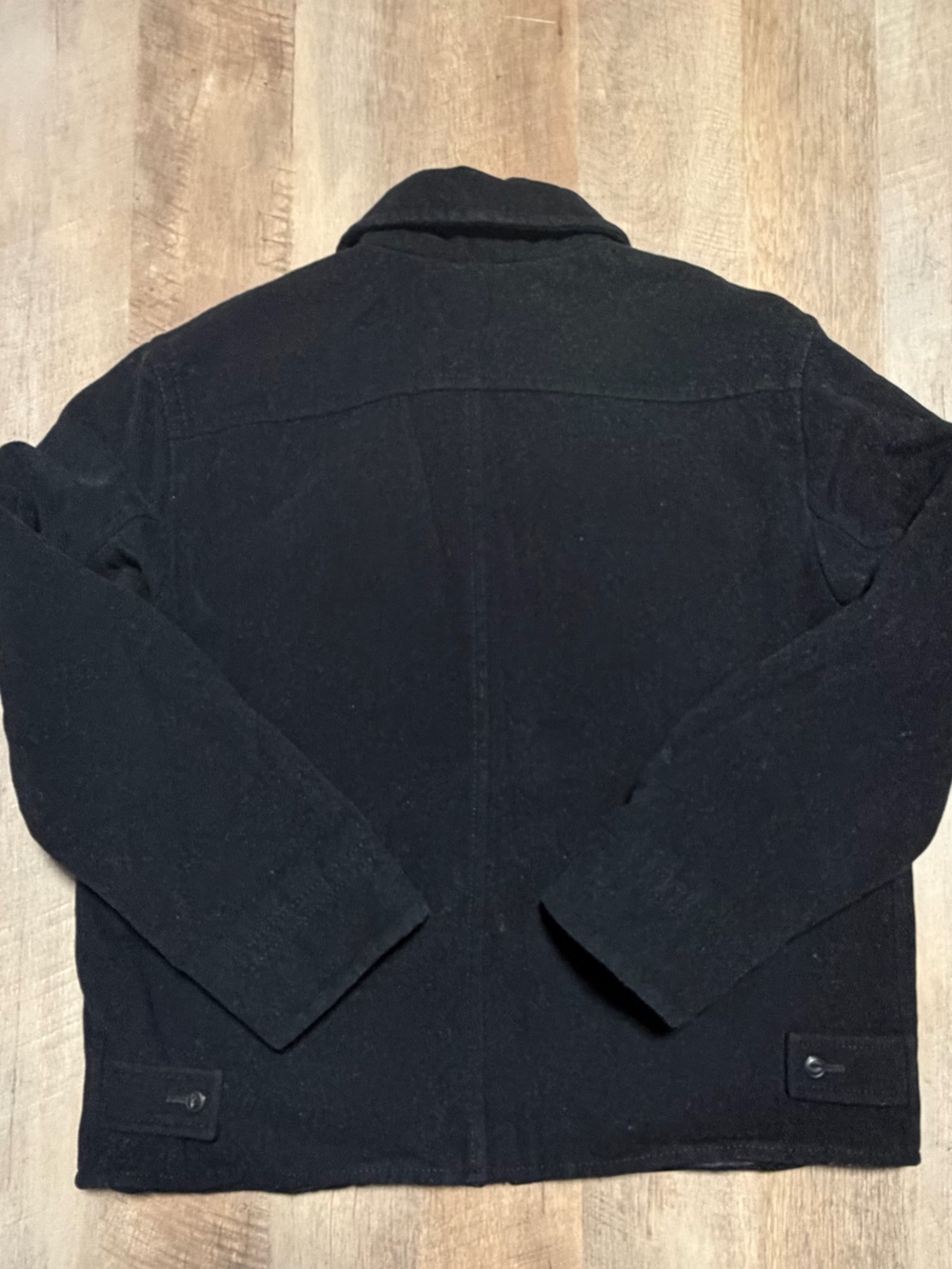 Express Men's Black Wool Blend Full Zip Jacket Coat Size XL - Picture 4 of 4